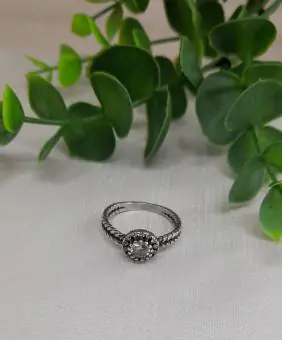 Anel solitario Bali micro zirconia