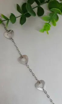 Pulseira 3 corações vazados