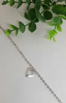 Pulseira coração vazado