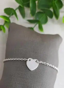 Pulseira pingente coração