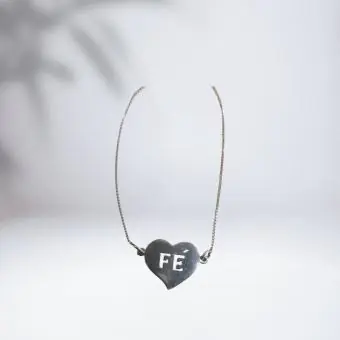 Pulseira coração vazado Fé