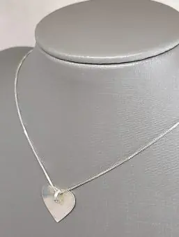 Colar coração chapado M