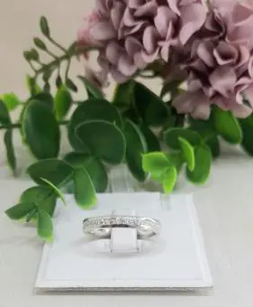 Aliança abaulada zirconias 3mm