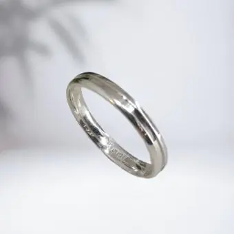 Aliança abaulada masculina 3mm - Código 1656