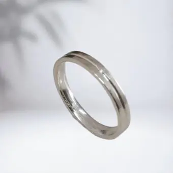 Aliança masculina reta 3mm - Código 1657