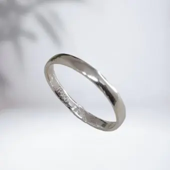 Aliança abaulada fina masculina 2,5mm - Código 1658