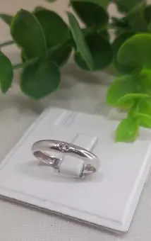 Anel micro pedra rosa