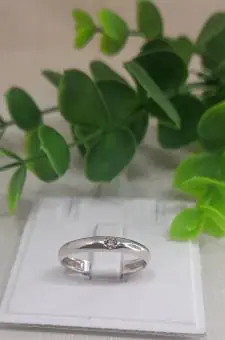 Anel micro pedra rosa