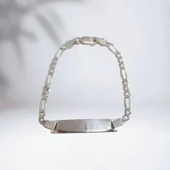 Pulseira placa malha 3x1 3mm - Código 1668