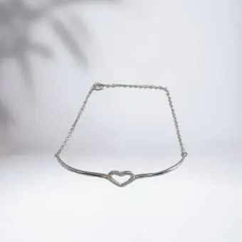 Pulseira aro coração vazado