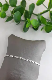 Pulseira prata italiana 3mm