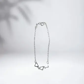 Pulseira tres coração vazado
