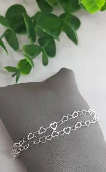 Choker corações intercalados vazado