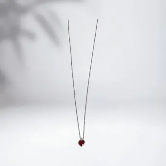 Corrente  ponto de luz coração vermelho - Código 1702