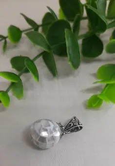 Pingente madrepérola chama anjo