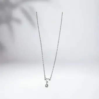 Colar coração vazado com bolinha zirconia - Código 1739