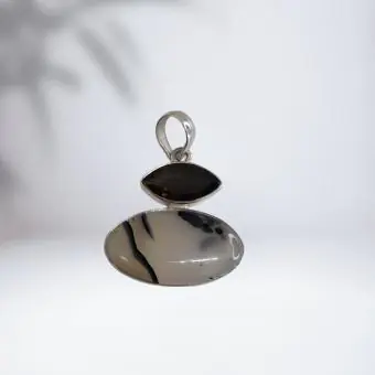 Pingente quartzo fume agata australiana - Código 1761