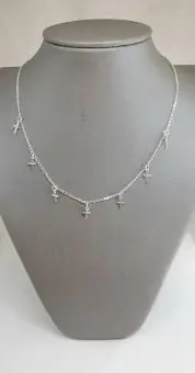 Choker cruz Prata lisa