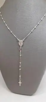 Terço prata 60cm