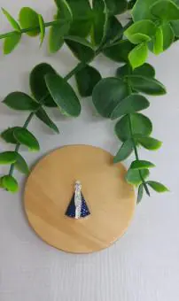 Pingente Nossa Senhora cravejado Zirconia azul
