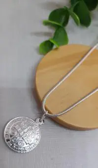 Pingente  sao bento abaulado M