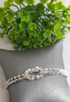 Pulseira malha Nó duplo
