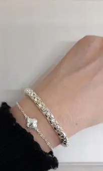 Pulseira malha pipoca