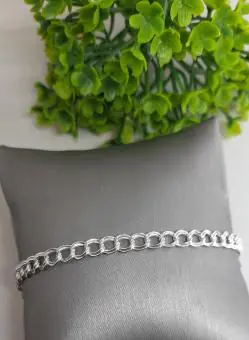 Pulseira elo duplo aberto