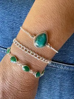 Pulseira elo duplo aberto