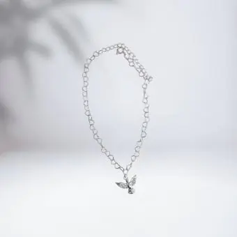 Pulseira elos de coração com pingente Espirito Santo - Código 1829