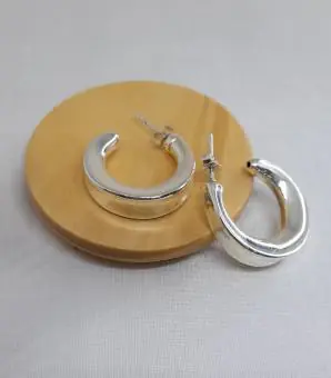 Brinco meia argola eletroformação