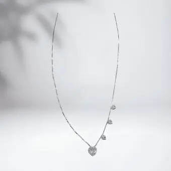 Colar coraçoes zirconia - Código 1850