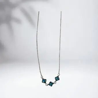 Choker tres quadrados zriconia - Código 1853