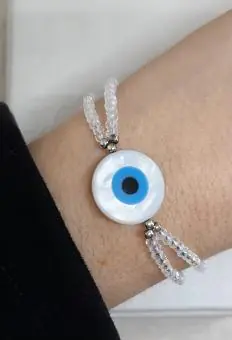 Pulseira olho grego com cristais