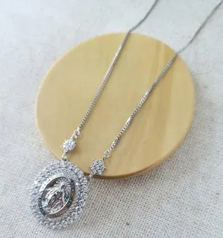 Colar Nossa Senhora das Graças cravejado