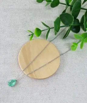 Colar gota verde fusion