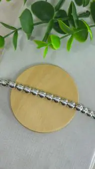 Pulseira bolas oca prata 925