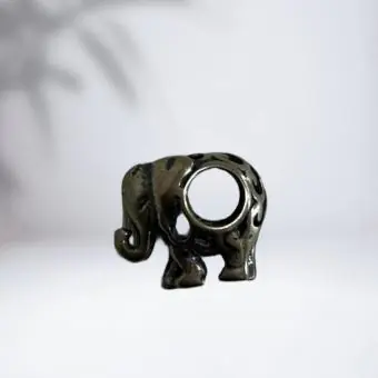 Berloque elefante vazado prata Bali - Código 1975