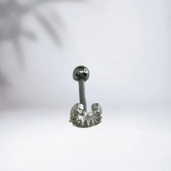 Piercing ferradura cravejada - Código 2024