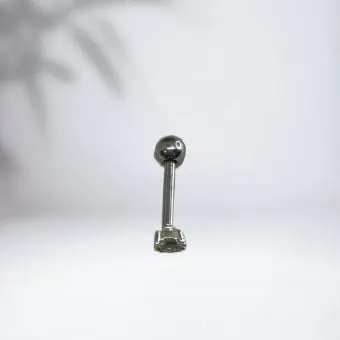 Piercing reto ponto luz retangular - Código 2027