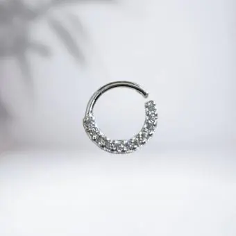 Piercing argolinha cravejada - Código 2031