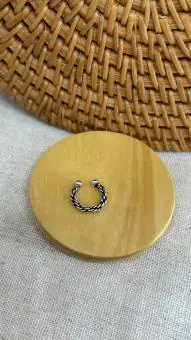 Piercing fake torcido em prata Bali