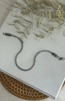 Pulseira ponto peruano Prata Bali fina