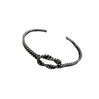 Bracelete Nó Prata Bali - Código 267