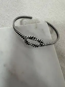 Bracelete Nó Prata Bali