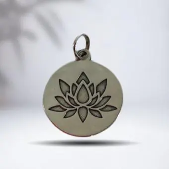Pingente redondo flor de Lotus - Código 502