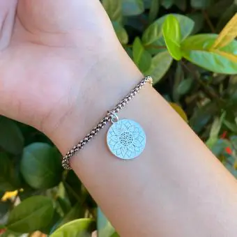 Pingente redondo mandala