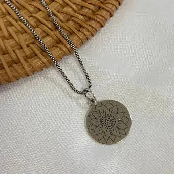 Pingente redondo mandala