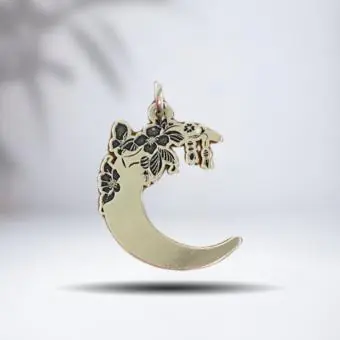 Pingente meia lua florida - Código 508