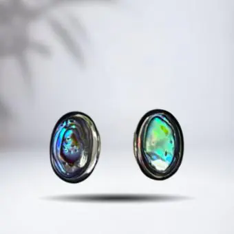 Brinco abalone oval - Código 613